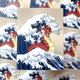 [WATERPROOF] Great Wave Gyarados Pokemon Meme Vinyl Sticker Decal