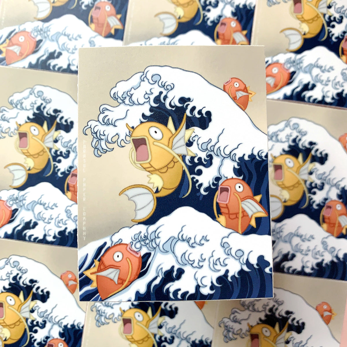 [WATERPROOF] Great Wave Magikarp Pokemon Meme Vinyl Sticker Decal ...