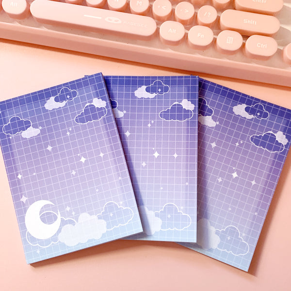 Large Memo Pad -- Glacial Moonlight -- B Grade