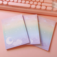 Large Memo Pad -- Rainbow Moonlight -- B Grade