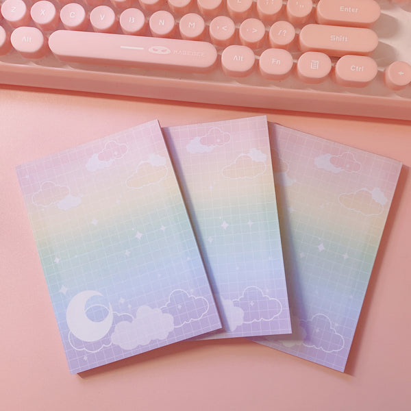 Large Memo Pad -- Rainbow Moonlight -- B Grade