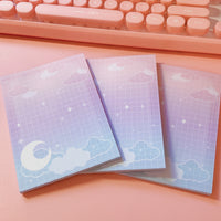 Large Memo Pad -- Cotton Candy Moonlight -- B Grade