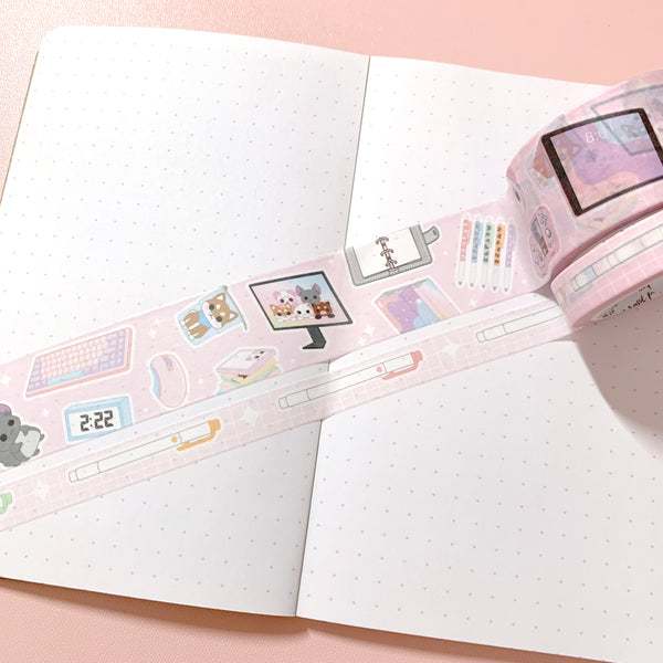 Washi Tape - 25mm/10mm Pink Pandy's Studio CMYK Washi Tape Set