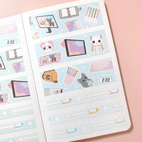 Washi Tape - 25mm/10mm Blue Pandy's Studio CMYK Washi Tape Set