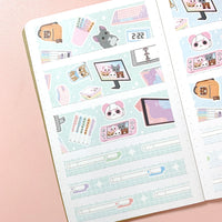 Washi Tape - 25mm/10mm Mint Pandy's Studio CMYK Washi Tape Set