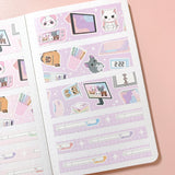 Washi Tape - 25mm/10mm Purple Pandy's Studio CMYK Washi Tape Set