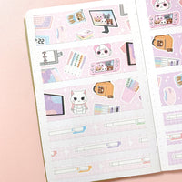 Washi Tape - 25mm/10mm Pink Pandy's Studio CMYK Washi Tape Set