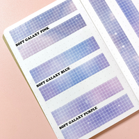 Washi Tape - Soft Galaxy Pink Grid