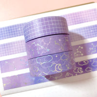 Washi Tape - Soft Galaxy Purple Grid