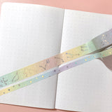 Washi Tape - 15mm/7mm Pastel Rainbow Gradient Constellation Foiled Washi Tape Set