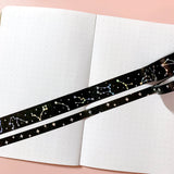 Washi Tape - 15mm/7mm Blackout Constellation Foiled Washi Tape Set