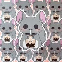[WATERPROOF] Boba Tea Kiwi - Vinyl Sticker Decal