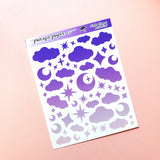 Bujo Deco Shapes - Night CLEAR- BCS002