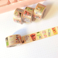 Washi Tape - Pandy and Friends Snack Time  - 25mm CMYK