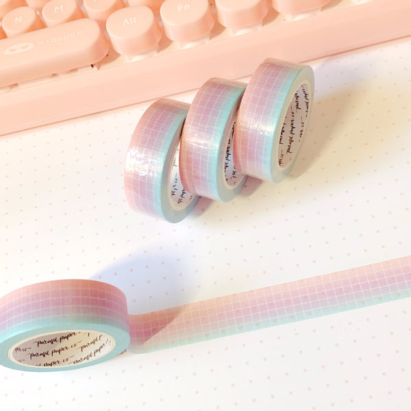 Washi Tape - Cotton Candy Gradient Grid