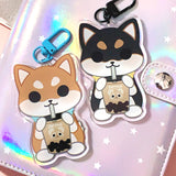 Pandy and Friends Boba Dogs Acrylic Keychain