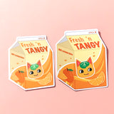 [WATERPROOF] ACNH Tangy Orange Juice Vinyl Sticker Decal (two sizes)