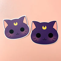[WATERPROOF] Sailor Moon Luna Cat Head Vinyl Decal (two sizes)