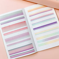 Washi Tape - 7mm Skinny Peachy Gradient Grid