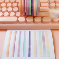 Washi Tape - 7mm Skinny Grid Washi Bundle (7 pieces)
