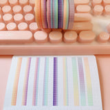 Washi Tape - 7mm Skinny Grid Washi Bundle (7 pieces)