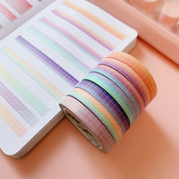 Washi Tape - 7mm Skinny Grid Washi Bundle (7 pieces)