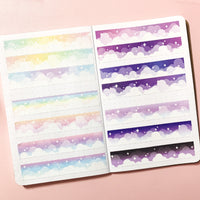 Washi Tape - Pastel Rainbow Gradient Cloud Bank