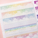 Washi Tape - Pastel Rainbow Gradient Cloud Bank