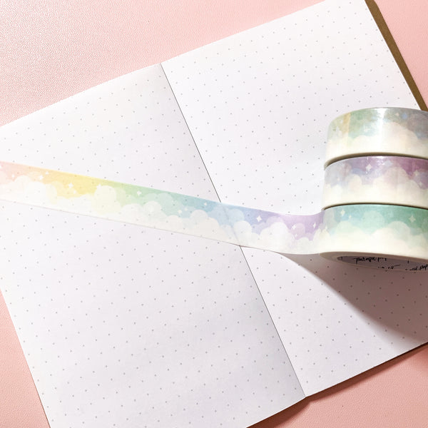 Washi Tape - Pastel Rainbow Gradient Cloud Bank