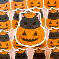 [WATERPROOF] Jack-o-lantern Yin - Vinyl Sticker Decal