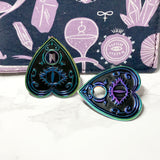 Dark Rainbow Planchette Enamel Pins