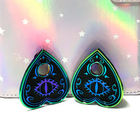 Dark Rainbow Planchette Enamel Pins