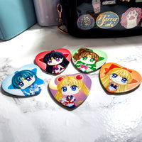 Sailor Moon Chibi Heart Buttons