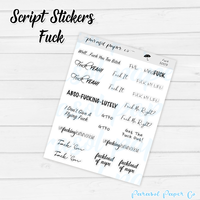 S009 - Fuck Script Stickers
