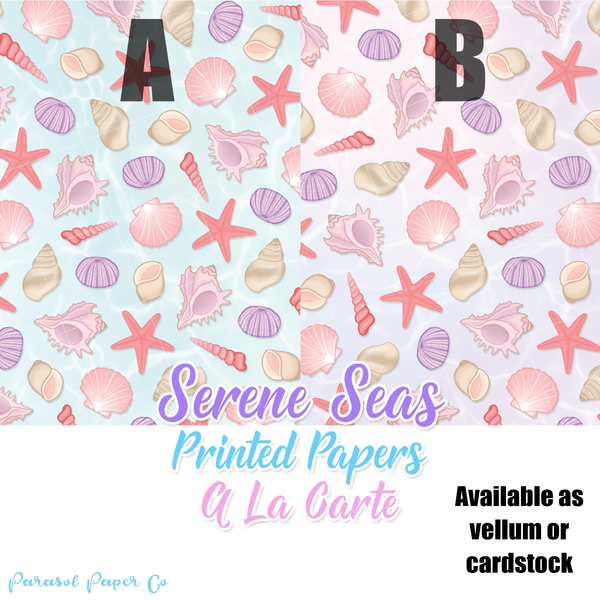 Serene Seas - Vellum and Cardstock Papers