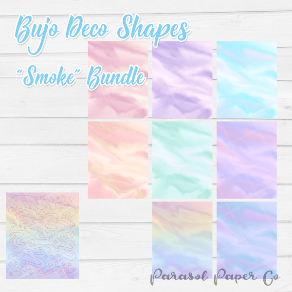 Bujo Deco Shapes - Smoke Bundle