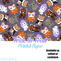 Pandy and Friends Trick or Treat - Vellum and Cardstock Paper
