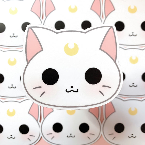 [WATERPROOF] Sailor Moon Artemis Cat Head Vinyl Decal (two sizes)