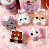 Pandy and Friends Acrylic Peeking Clips