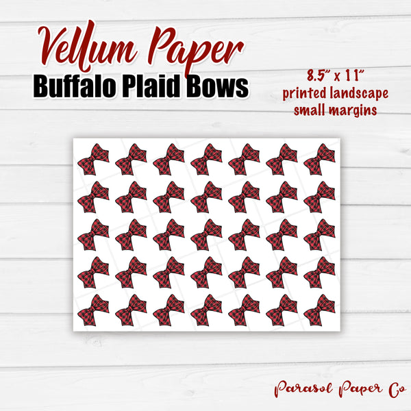 Buffalo Plaid Bows - Vellum Paper