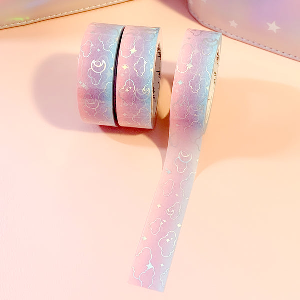 Cotton Candy Moonlight Foiled Washi Tape