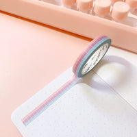 Washi Tape - 7mm Skinny Cotton Candy Gradient Grid