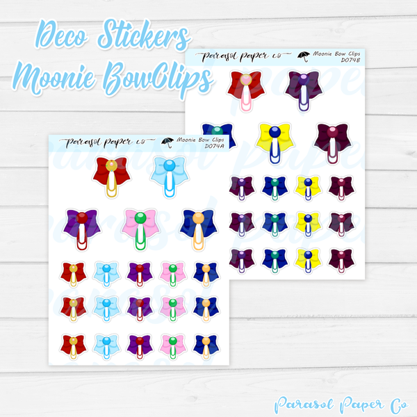 D074 - Moonie Bow Clips