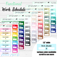 F038 - Work Schedule - Multicolor