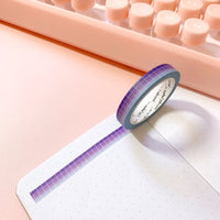 Washi Tape - 7mm Skinny Glacier Gradient Grid