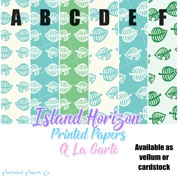 Island Horizon - Printed Papers - a la carte