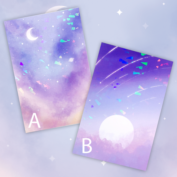Soft Skies Holographic Mini Print Journaling Cards