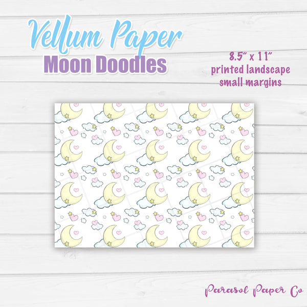 Moon Doodles - Vellum and Cardstock Paper