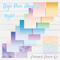 Bujo Deco Shapes - Night CLEAR- BCS002