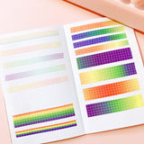 Washi Tape - Rainbow Grid Set (15mm/7mm)